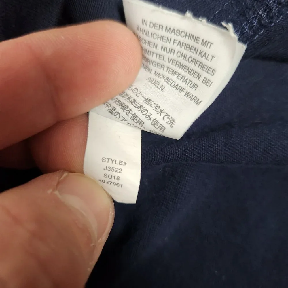 J Crew Polo‎ Golf Shirt Men XXL Solid Navy 100 Pima Cotton Short Sleeve Pullover